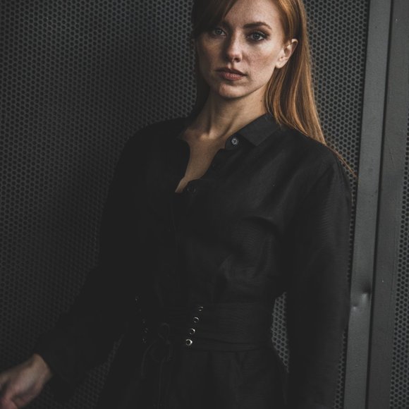 Reformation Devon Button-Up Shirt Dress, - Picture 1 of 3